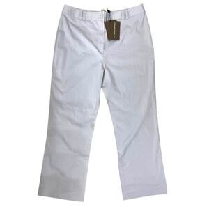 St. John Sport NWT Cotton Chino Slacks Light Pallium Casual Preppy Pastel Sz 14